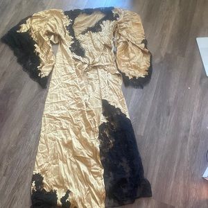 Vintage gold lace robe